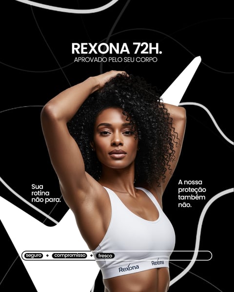 SOCIAL MEDIA CAMPANHA PUBLICITÁRIA REXONA PSD EDITÁVEL FEED 2