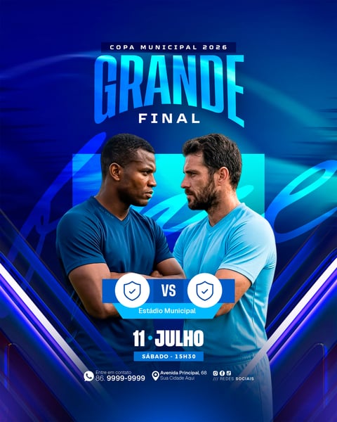 Social Media Confronto de Futebol Grande Final