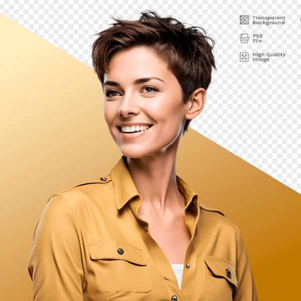 MULHER COM CAMISA AMARELA