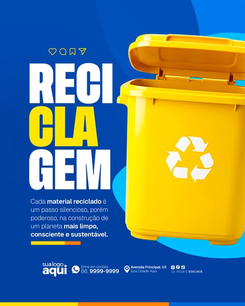 SOCIAL MEDIA RECICLAGEM PSD EDITÁVEL