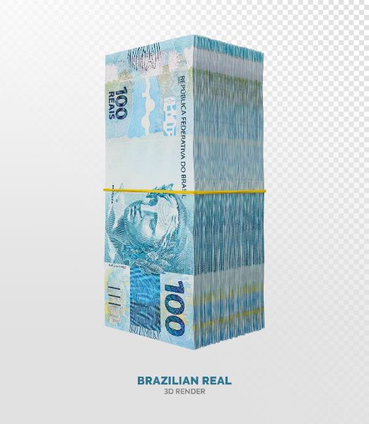 NOTAS DE 100 REAIS ELEMENTO 3D REALISTA