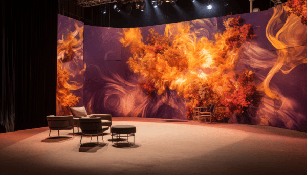 BACKGROUND COM LUZES E LED PALCO SHOW EVENTO PARA COMPOSIÇÃO SOCIAL MEDIA PLANO DE FUNDO