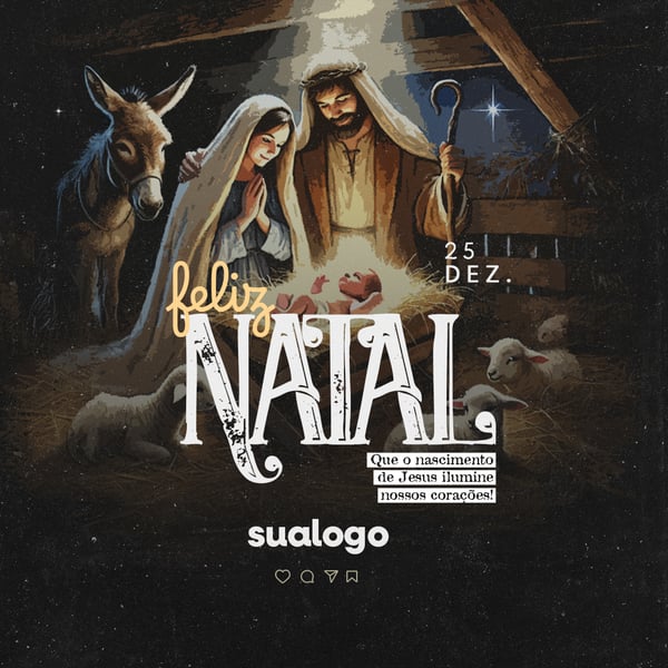 Feliz Natal Post Social Media PSD Editável