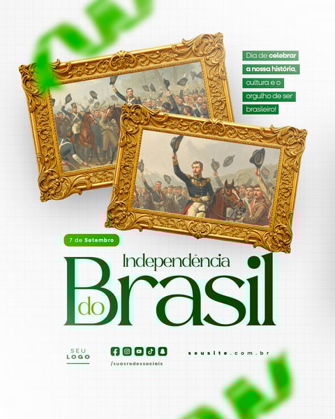 INDEPENDÊNCIA DO BRASIL 7 DE SETEMBRO FEED SOCIAL MEDIA EDITÁVEL