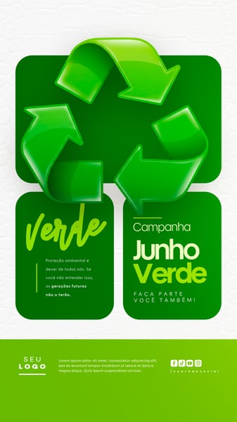 JUNHO VERDE CAMPANHA DE CONSCIENTIZAÇÃO DO MEIO AMBIENTE SOCIAL MEDIA FEED