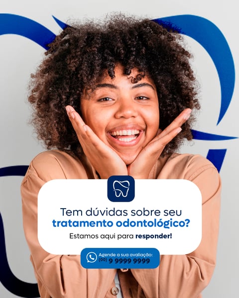 DENTISTA DÚVIDAS SOCIAL MEDIA FEED PSD EDITÁVEL
