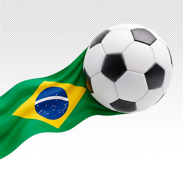 Bandeira do brasil com bola