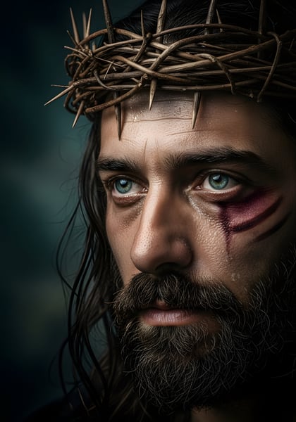 ROSTO DE JESUS CRISTO MUITO PRÓXIMO DA CÂMERA 03