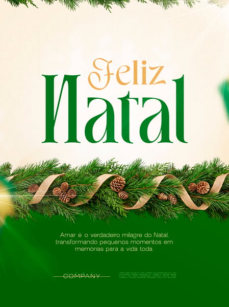 CARTÃO FELIZ NATAL PINHEIRO SOCIAL MEDIA FLYER PSD EDITÁVEL