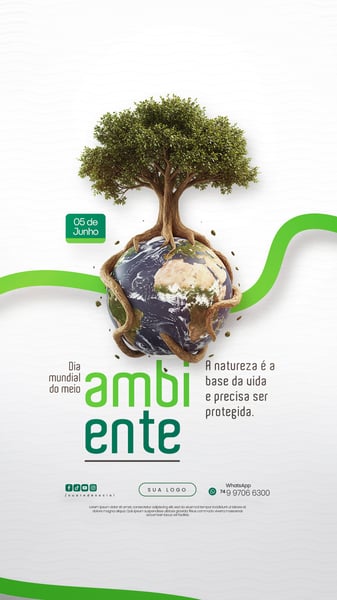 05 DE JUNHO - DIA MUNDIAL DO MEIO AMBIENTE SOCIAL MEDIA PSD EDITÁVEL