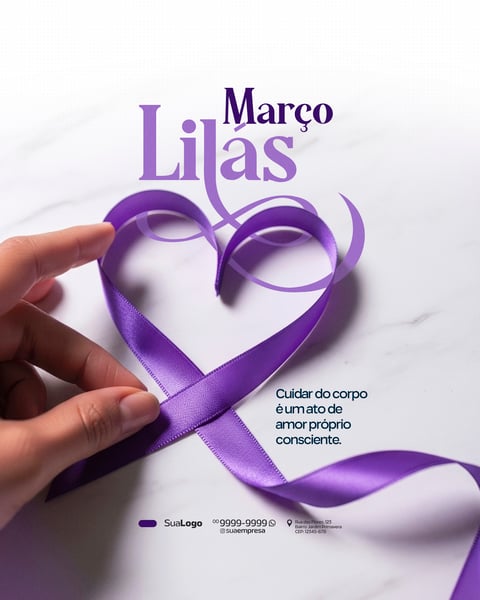 MARÇO LILÁS CONSCIENTIZAÇÃO SOCIAL MEDIA PSD EDITÁVEL 5