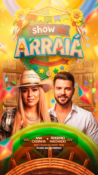 FLYER PARA EVENTOS DE SÃO JOÃO 04 STORYS