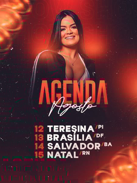 FLYER ARTISTA AGENDA SEMANAL PRÓXIMOS SHOWS PSD EDITÁVEL