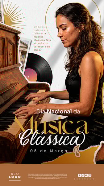 DIA NACIONAL DA MÚSICA CLÁSSICA 05 DE MARÇO STORY SOCIAL MEDIA PSD EDITÁVEL 2