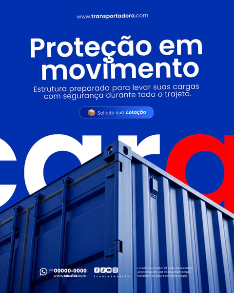 TRANSPORTADORA SOCIAL MEDIA PSD EDITÁVEL 6