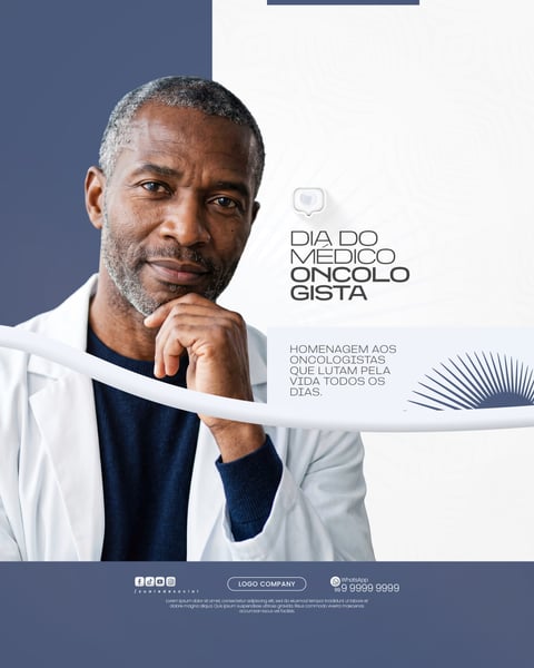 DIA DO MÉDICO ONCOLOGISTA CAMPANHA DE SAÚDE CLÍNICA SOCIAL MEDIA PSD EDITÁVEL 3