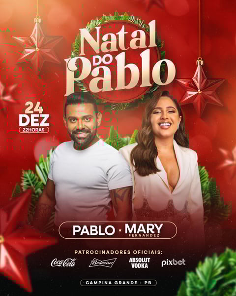 FLYER DE NATAL EVENTO PSD EDITÁVEL FEED NATAL DO PABLO