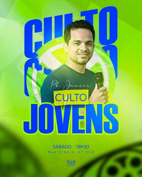 FLYER GOSPEL CULTO DE JOVENS - PSD 