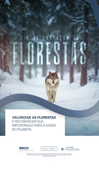 11 DE JULHO - DIA DE PROTEÇÃO ÀS FLORESTAS FLYER SOCIAL MEDIA PSD EDITÁVEL