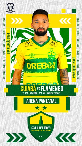 FLYER ESPORTIVO FUTEBOL BRASILEIRÃO 2024 CUIABÁ