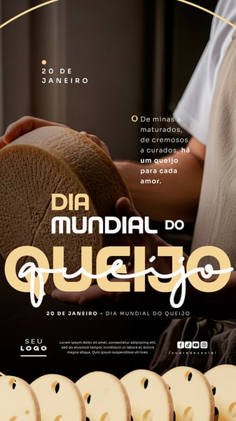 DIA MUNDIAL DO QUEIJO 20 DE JANEIRO STORY SOCIAL MEDIA PSD EDITÁVEL 5