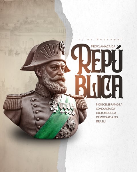 Proclamação da República Social Media PSD Editável 
