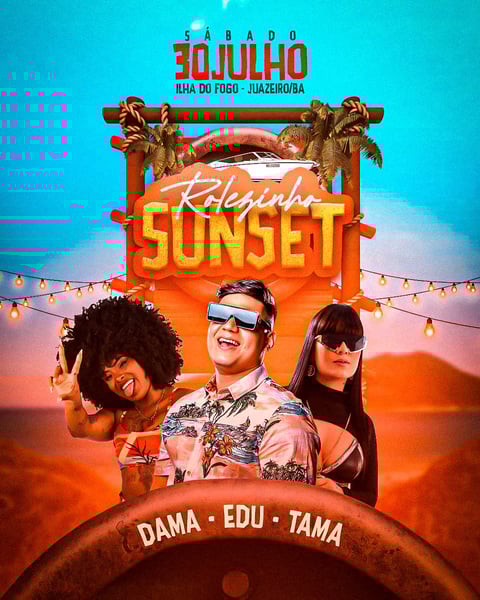FLYER EVENTO ROLEZINHO SUNSET FEED