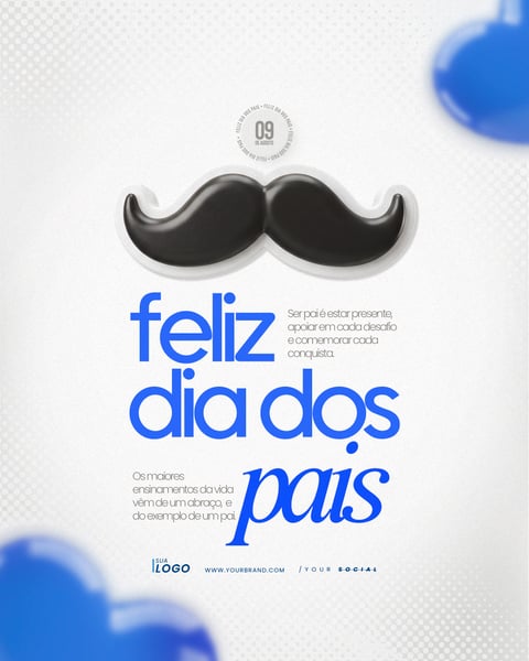FELIZ DIA DOS PAIS AGOSTO SOCIAL MEDIA PSD EDITÁVEL 24
