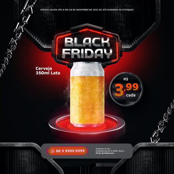 PEV OFERTA BLACK FRIDAY SELO 3D TEMPLATE PSD