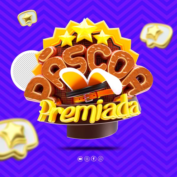 SELO 3D PÁSCOA PREMIADA PARA REDES SOCIAIS
