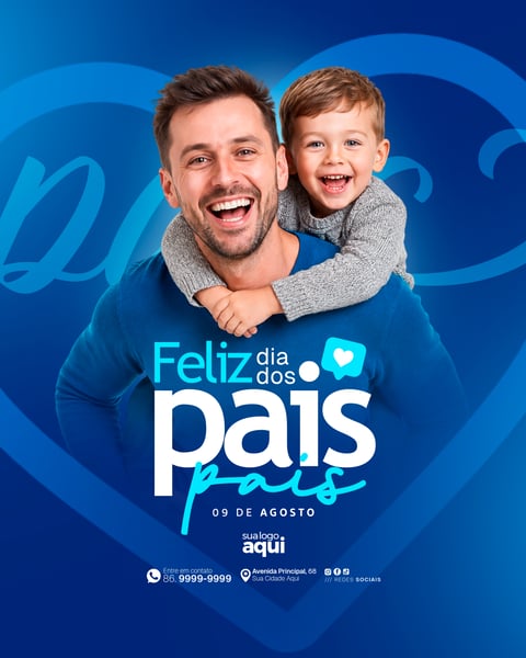 Social Media Dia Dos Pais PSD Editável