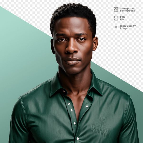 HOMEM COM CAMISA VERDE