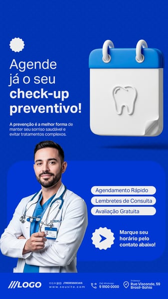 DENTISTA CLÍNICA DENTÁRIA STORY SOCIAL MEDIA PSD EDITÁVEL 3