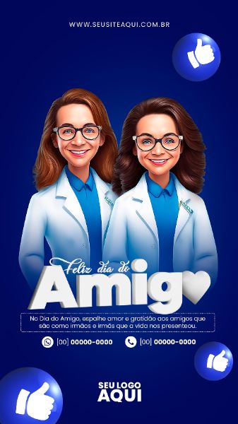 STORY - FELIZ DIA DO AMIGO | SOCIAL MEDIA | PSD EDITÁVEL