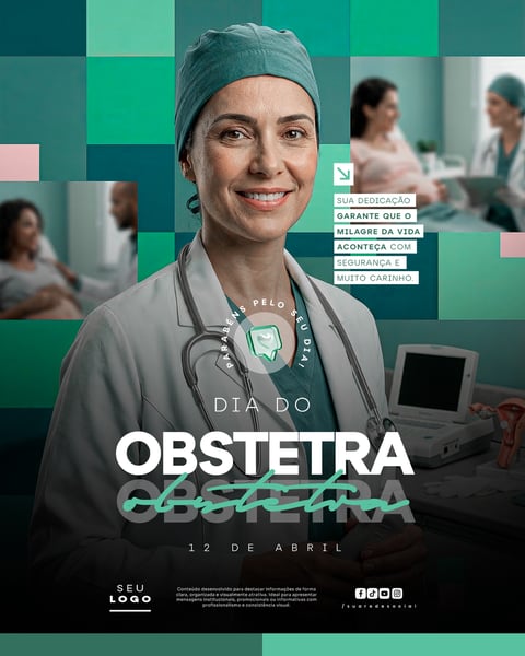 DIA DO OBSTETRA 12 DE ABRIL SOCIAL MEDIA PSD EDITÁVEL 1