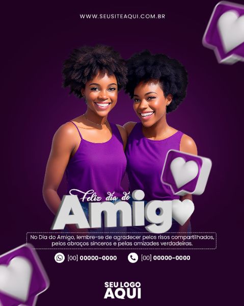 FEED VERTICAL - FELIZ DIA DO AMIGO | SOCIAL MEDIA | PSD EDITÁVEL
