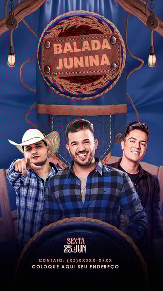 FLYER EVENTO BALADA JUNINA STORIES