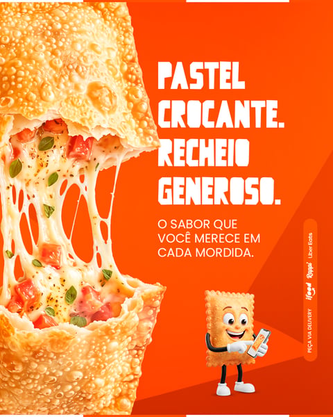 PASTEL CROCANTE RECHEIO GENEROSO PSD EDITÁVEL