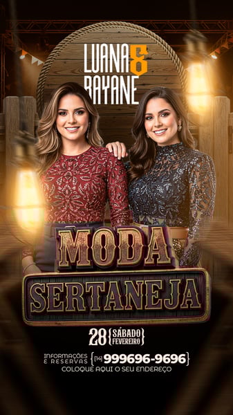 Flyer Sertanejo Profissional para Social Media e Eventos Template PSD Editável