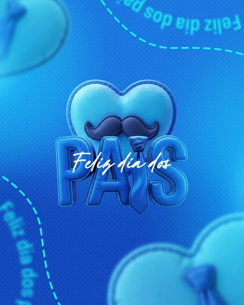 FELIZ DIA DOS PAIS 09 DE AGOSTO SOCIAL MEDIA PSD EDITÁVEL 12
