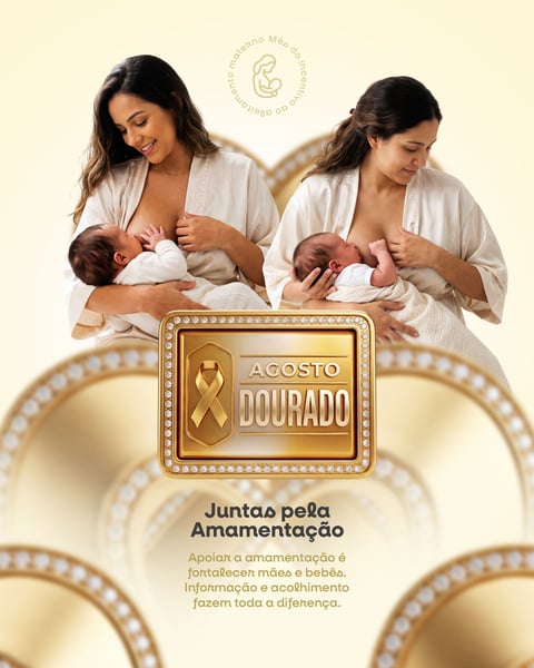 AGOSTO DOURADO MÊS DO ALEITAMENTO MATERNO SOCIAL MEDIA PSD EDITÁVEL 12