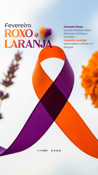 FEVEREIRO ROXO FEVEREIRO LARANJA STORY