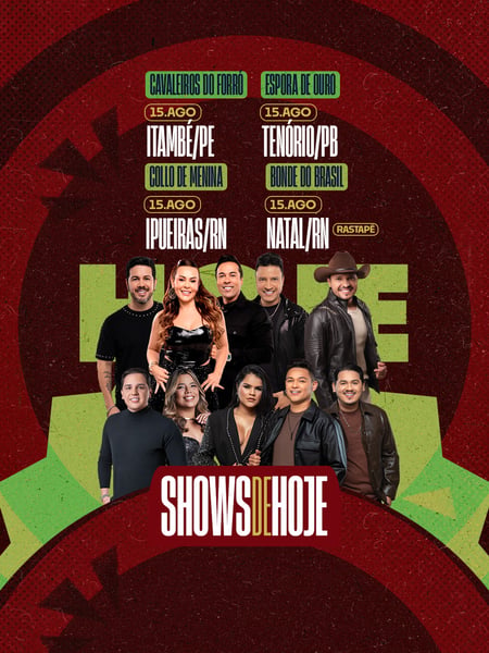 HOJE 15AGO - ARTISTAS
