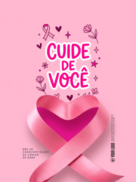 MÊS DE CONSCIENTIZAÇÃO DO CÂNCER DE MAMA SOCIAL MEDIA PSD