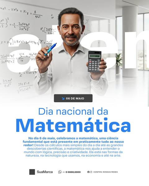 SOCIAL MEDIA DIA NACIONAL DA MATEMÁTICA 06 DE MAIO
