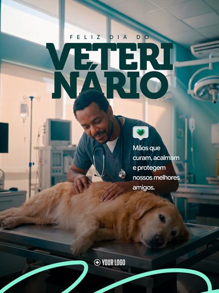 HOMENAGEM DIA DO VETERINÁRIO SOCIAL MEDIA FLYER PSD EDITÁVEL