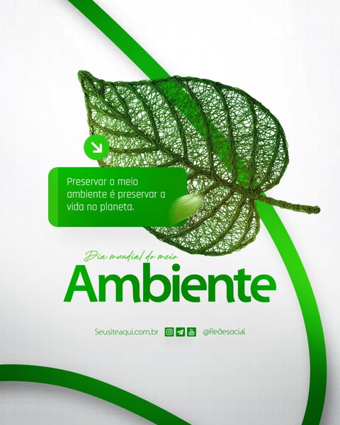 05 DE JUNHO - DIA MUNDIAL DO MEIO AMBIENTE SOCIAL MEDIA PSD EDITÁVEL