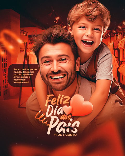 POST SOCIAL MEDIA FELIZ DIA DOS PAIS PSD EDITÁVEL