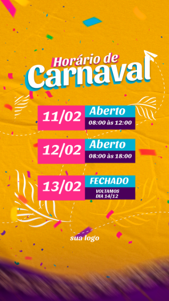 HORARIO DE CARNAVAL ST