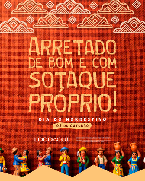DIA DO NORDESTINO ARTE CULTURA SOCIAL MEDIA FLYER PSD EDITÁVEL